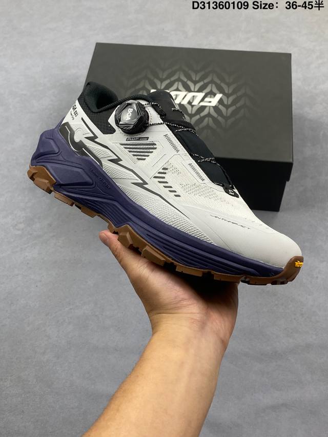 凯乐石 Kailas Fuga Du Boa 大坡王轻越野徒步网布Tpu减震防滑透气支撑回弹 低帮 超强抓地力登山鞋 DDD Boa适配系统 通过旋钮实现快速微