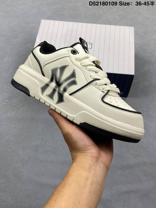 Mlb 学院穿搭爆款 Korea韩国限定，联乘Ny美国榄球洋基队 Mlb Chunky Liner New York Yankees学长鞋系列低帮老爹风轻量增高