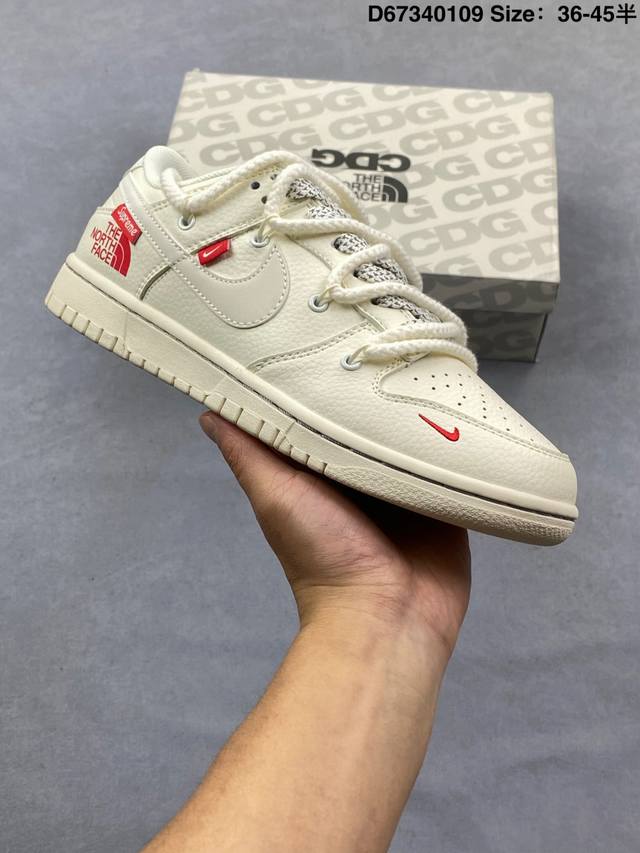 Dunk Low 北面 X Cdg 三方联名 周年高端定制 低帮休闲板鞋 DDD #定制鞋盒 大厂纯原品质出货 超高清洁度 皮料切割干净无任何毛边 细节完美 D