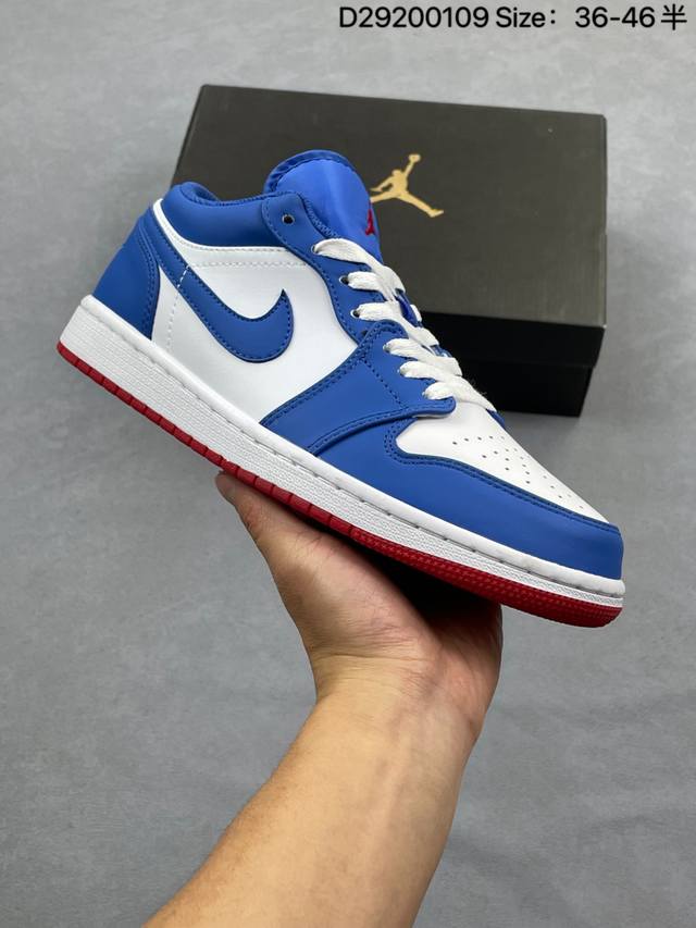 耐克 乔丹Air Jordan 1 Low Aj1 乔1 乔丹1代Aj1 低帮复古文化休闲运动篮球鞋。该鞋款从 1985 年元年款汲取设计灵感，焕新演绎简约经典