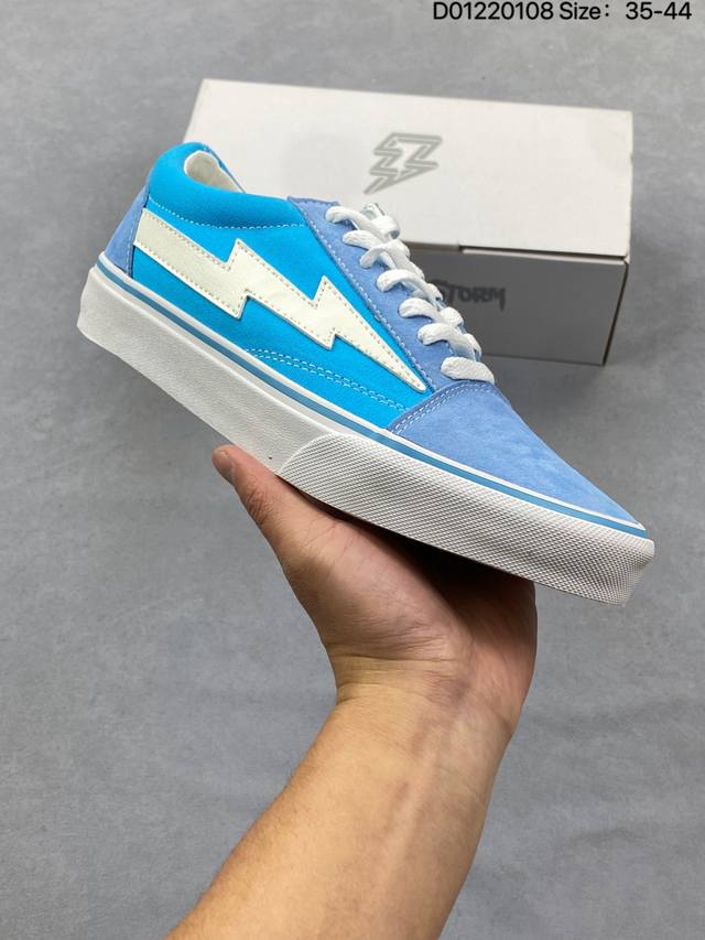 新款万斯Vans Knu Skool 防滑减震低帮板鞋男女同款 蓝白 DDD 颜色：Vans面包蓝白条 DDD 货号：Vn0009Qcy6Z DDD 尺码：35