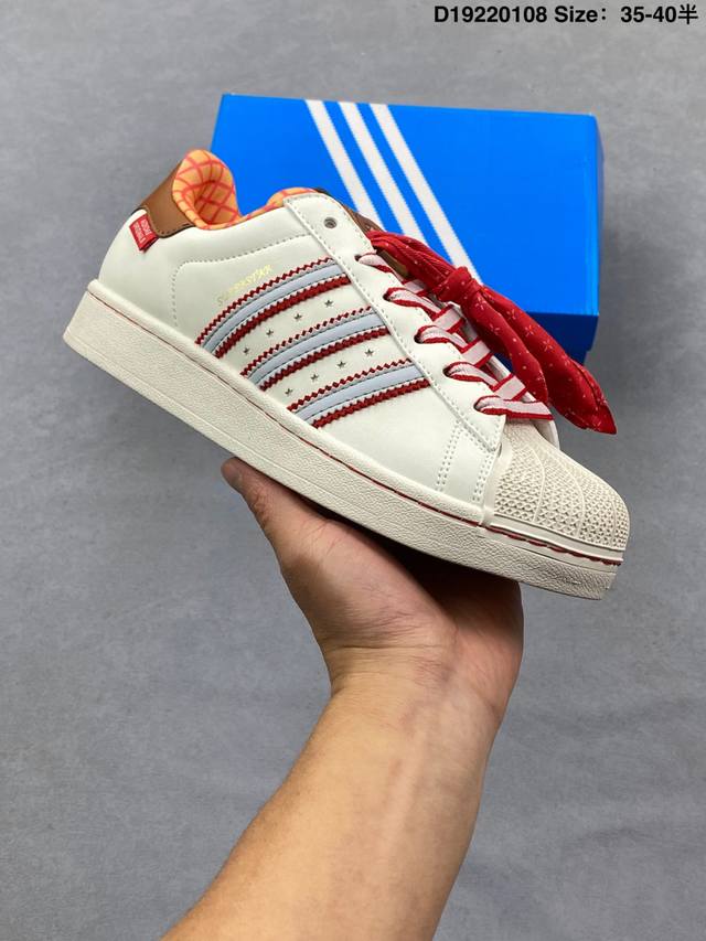 阿迪达斯 Adidas Originals Superstar 马年限定 迪士尼联名 贝壳头系列 阿迪达斯 低帮经典百搭休闲运动板鞋 DDD 货号:Kk4472