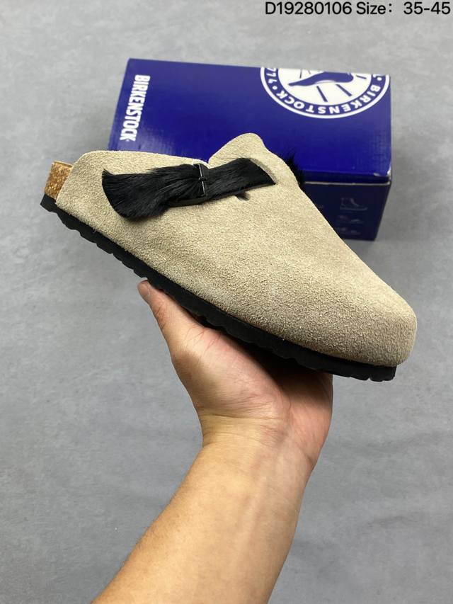 公司级采用柔软牛皮绒面革里衬鞋面材质#中底鞋床搭载波状外形缓震软木橡胶#外置Eva轻量片装外底舒适又时髦,潮人都在穿德国百年知名鞋履品牌 博肯Birkensto