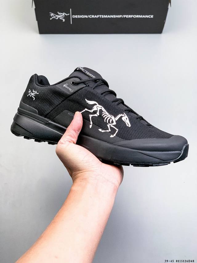 公司级！Arcteryx始祖鸟 Norvan Kopec Gtx 覆盖防水 低帮户外登山徒步鞋 DDD 特有的独立衬垫 穿着更合脚 带有Gore-Tex防水内衬