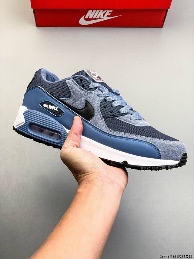 公司级！耐克 Wmns Nike Air Max 90 Oreo 半掌气垫全皮复古运动休闲慢跑鞋 DDD 0115289X28 DDD