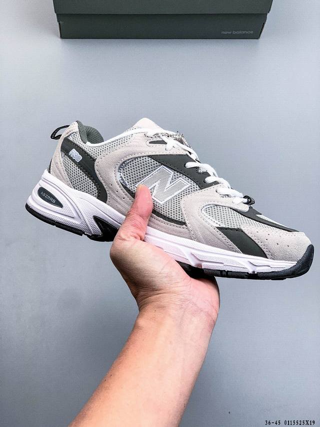 采优用质纤维革+透气网布眼材质材质#独立3层组合底大私模#搭载Abzorb缓中震底。韩流火爆款式# 新款Nb新百伦New Balance Mr530系列古复老爹