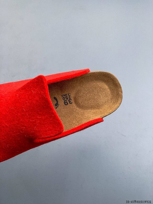 德国百年知名鞋履品牌 博肯Birkenstock 秋冬新款 勃肯半拖凉鞋系列包头拖鞋 DDD 广东原产#采用质地柔软牛皮革 DDD 中底搭载缓震软木橡胶 DDD