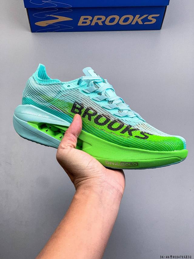 公司级 Brooks布鲁克斯 Hyperion Elite 5 舒适百搭防滑耐磨 低帮 越野竞速跑步鞋 DDD 采用改进工程空气网眼组合热熔工艺 DDD 鞋面材