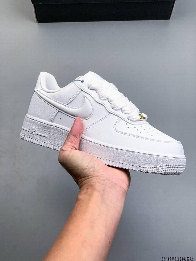 纯原版本 原楦数据纸版，采用硬质优质皮革鞋面材质，内置全掌Air Sole气垫。耐克 Nike Air Force 1 Low 空军一号低帮经典百搭休闲运动板鞋