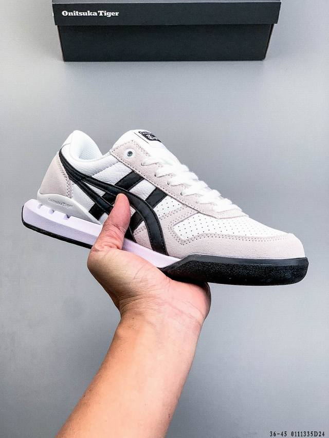 亚瑟士Asics Onitsuka Tiger Ultimate 81 Ex 40周年纪念款，鞋面采用头层皮＋反毛皮打造，从款式颜色造型上体现出追求舒适和细节的