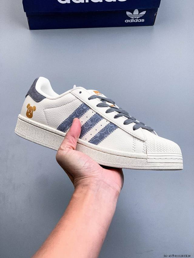 公司级头层！阿迪达斯Adidas Superstar 贝壳头经典百搭休闲板鞋 DDD 渠道正品订单 诠释市场最高工艺水平 DDD 贝壳头经典小白板鞋 专柜上架同