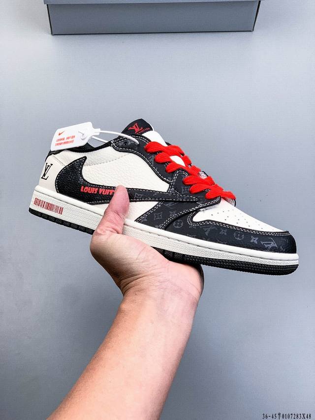 公司级头层！耐克Nike Air Jordan 1 Low Aj1 乔1 低帮潮流运动休闲板鞋。Aj1 低帮拼接 完美版型真头层牛皮# 内置缓震气垫 原鞋开模