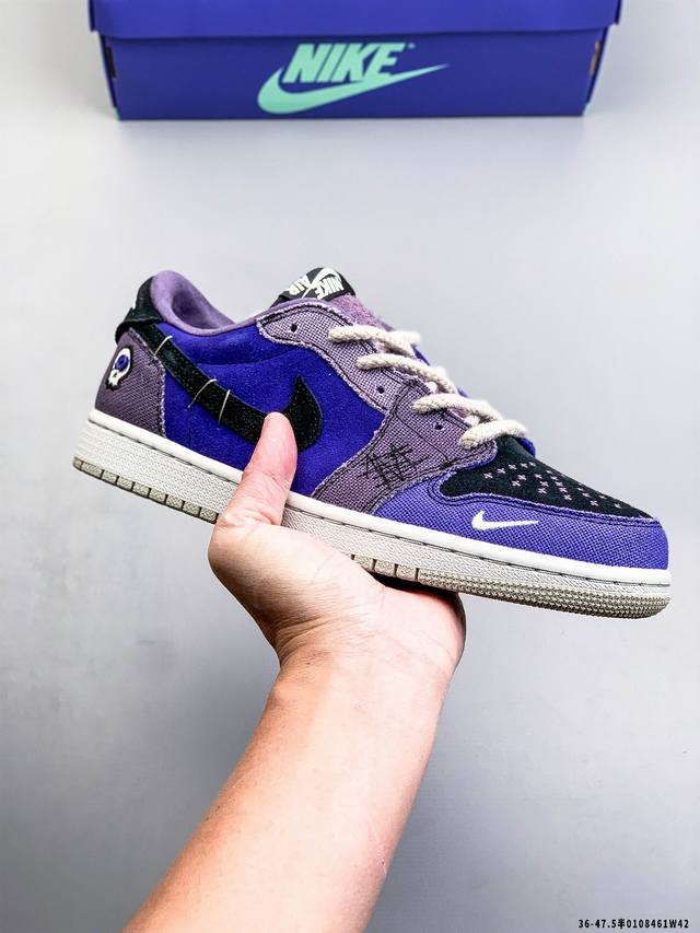 耐克Nike Air Jordan 1 Low Aj1乔1 低帮潮流缓运动休闲板鞋。Aj1 低帮拼接 完美版型真头层牛皮# 内置缓震气垫 原鞋开模 拒绝公底 购