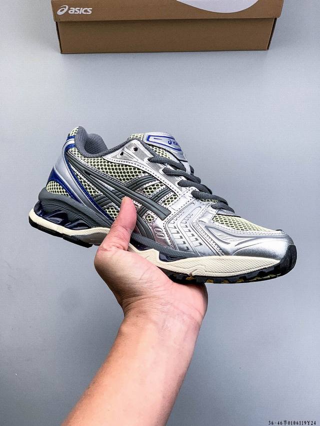 采用环保太空合成革配合透气网眼布鞋面材质#中底3D可视Gel缓震胶效果#升级Eva全新缓震中底部位科技组合耐磨橡胶外底片13年前经典首度回归,复刻魅力难挡！日本