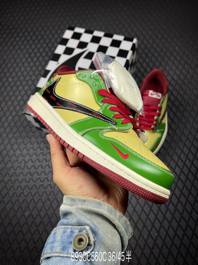 DDD 公司级Nike Air Jordan 1 X Travis Scott Aj1倒勾 乔一倒钩 ‘Diy’定制 耐克 低帮文化篮球鞋 DDD 完美品质出货