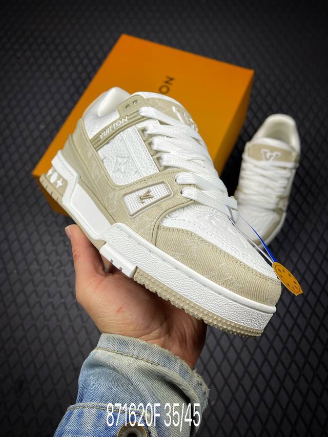 Flouis Vuitton 路易威登 Lv Trainer 低帮休闲板鞋 全新版本 原版购入 历时两个月调试开发打造 Zp级全套包装 完美楦型 正确卡色 大底