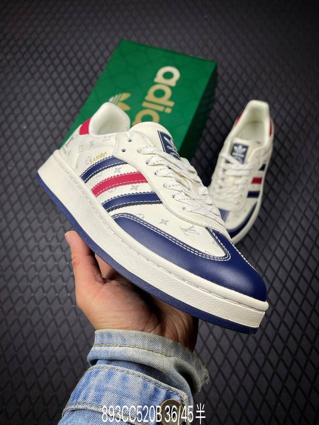 DDD Adidas Originals Samba Og ‘Diy’桑巴舞系列 阿迪达斯 三叶草绅士德训足球风百搭低帮休闲运动板鞋 DDD 原装头层材料 用料