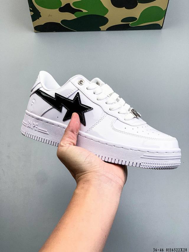 空军 Bape 潮流教父Nigo品牌 王源同款 Bape Sta “Tokyo”经典百搭休闲运动板鞋 经典猿人头设计 纯正版型 海玻璃鞋垫 内置全掌气垫 全套顶