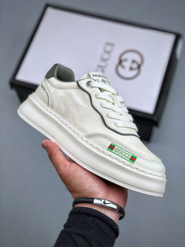 Gucci 轻奢单品 广东品质原厂 高奢古驰Gucci Screener Gg High-Top Sneaker休闲潮鞋系列 尺码：39-44 DDD