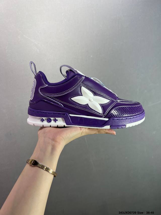 路易威登 Louis Vuitton Lv路易威登板鞋 DDD 新款 Lv Trainer最新配色运动鞋 L家 篮球鞋风格运动鞋 该鞋由艺术总监 Virgil