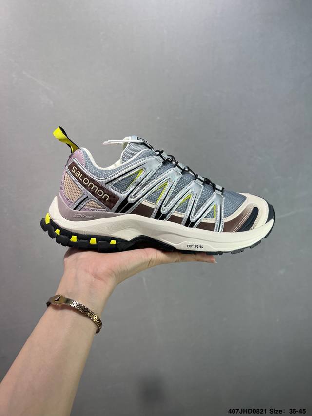 法国户外品牌-萨洛蒙 Salomon Xa Pro 3D DDD Suede 探索者系列 DDD 潮流越野机能户外休闲运动跑步鞋 DDD 采用透气网布与防护皮革
