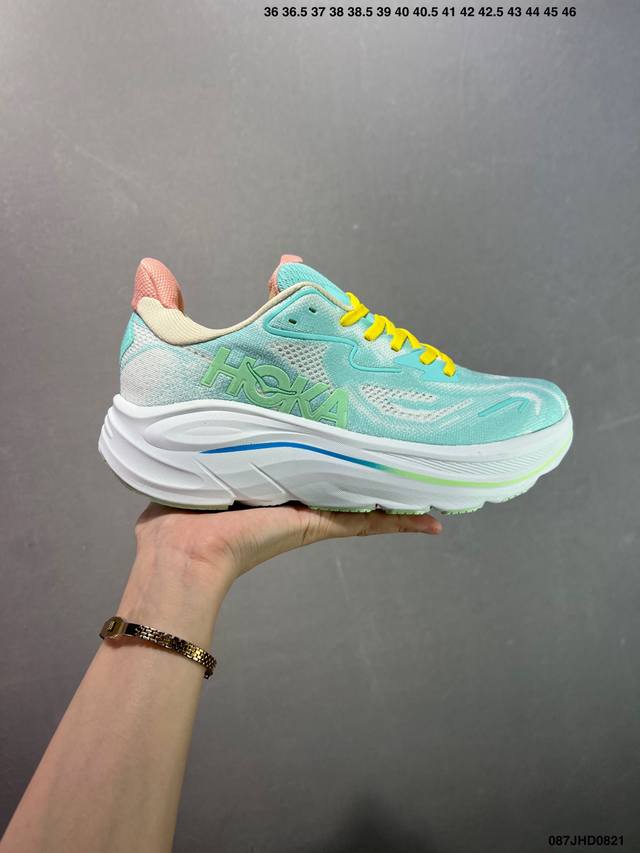 Hoka W Clifton 10 超轻厚底轻量跑步鞋市售最高品质 原版开发 正确后跟细节 区别市面通货版本 1162038 Wmh DDD 尺码：36-45
