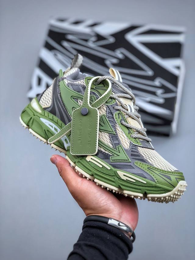 Off-White C O Virgil Abloh 人气单品 S Ow最新款情侣款跑鞋百分百原盒正确版 原楦原纸板数据开发 4层分离大底 鞋面采用3D立体打印