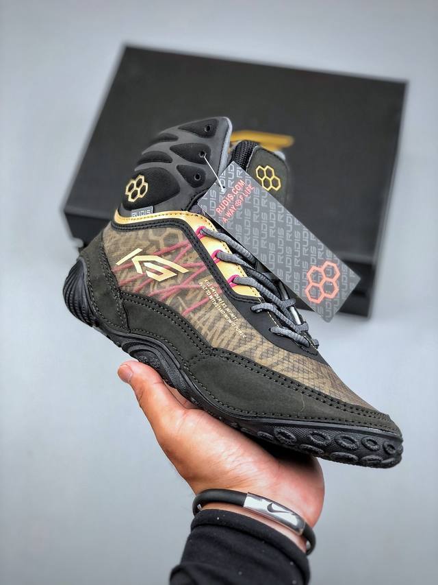 Rudis Ks Infinity Edge 凯尔 斯奈德同款室内健身格斗散打搏击摔跤鞋举重深蹲鞋 专业跑步鞋鞋减震步鞋 高帮减震助弹 尺码：35-44 DDD