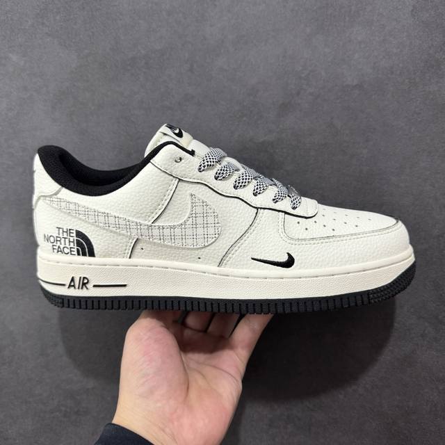 定制版 Nike Air Force 1 '07 Low “北面联名 米黑网格”空军一号 低帮 运动休闲鞋 DDD 折边针车 工艺难度大 原楦头原纸板 原装鞋盒