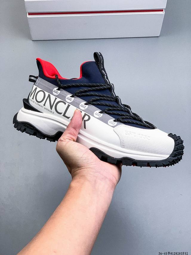 Moncler 盟可睐 蒙口 Trailgrip Amoeba 抗撕裂材质山地户外鞋 DDD 鞋身采用Cordura防撕裂尼龙 Gore-Tex材质 中底内置全
