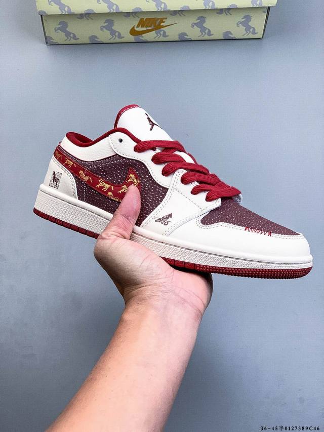公司级头层！耐克Nike Air Jordan 1 Low Aj1 乔1 低帮潮流运动休闲板鞋。Aj1 低帮拼接 完美版型真头层牛皮# 内置缓震气垫 原鞋开模