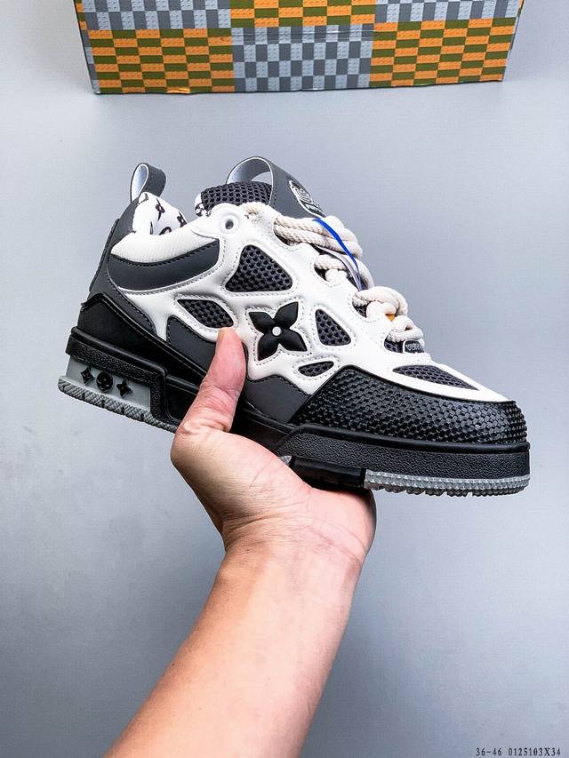 路易威登 Louis Vuitton Lv路易威登板鞋 DDD 乘风破浪的姐姐争先种草款,舒适透明底和百搭性霸屏整个时尚娱乐圈，正品1:1套楦复刻，细节调整完美