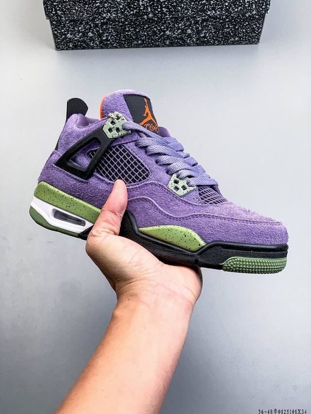 头层真标！Air Jordan 4 Aj4代中帮复古休闲运动文化篮球鞋。秉承轻量化的速度型篮球鞋设计思想完成设计，降低重量的同时提升舒适度，中底延续前作使用了分