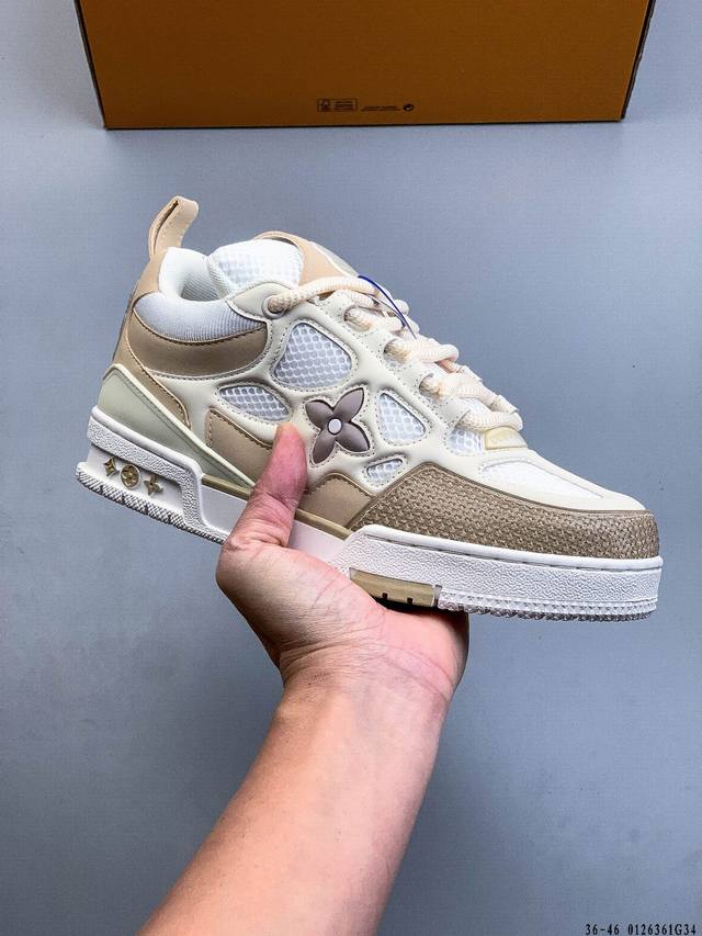 路易威登 Louis Vuitton Lv路易威登板鞋 DDD 乘风破浪的姐姐争先种草款,舒适透明底和百搭性霸屏整个时尚娱乐圈，正品1:1套楦复刻，细节调整完美