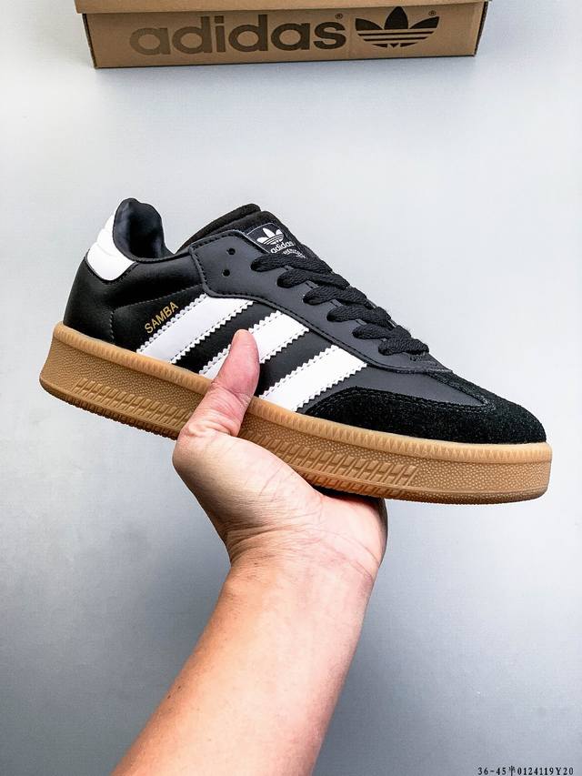 公司级 阿迪达斯三叶草Adidas Originals Samba Xlg 桑巴舞系列绅士德训足球风百搭低帮休闲运动板鞋 DDD 货号:Ie1377 DDD 0