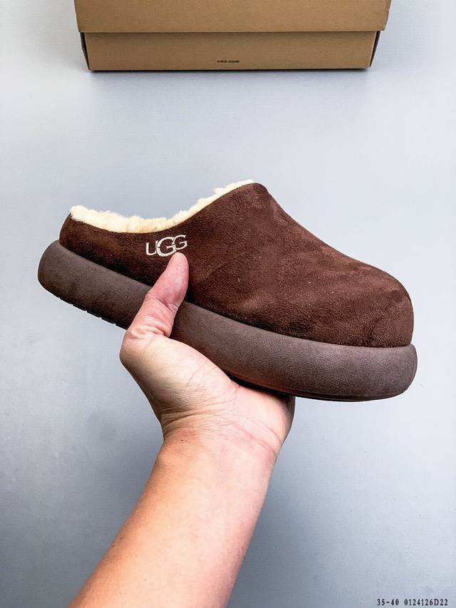 Ugg 2025新款软底中帮保暖棉鞋休闲毛毛乐福鞋 DDD 0124126D22 DDD