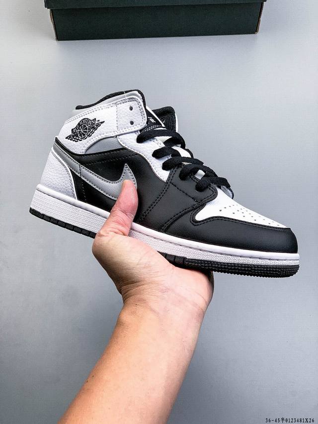 头层真标！耐克Nike Air Jordan 1 Mid Aj1乔丹一代中帮经典复古文化休闲运动篮球鞋 DDD 0123481X26 DDD