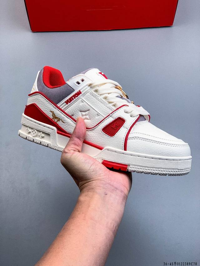 新货顶级纯原代购芯片版本天花板级别 披靡市场任何版本！细节完美呈现！ DDD Louis Vuitton Trainer Lv 路易威登 独家全新升级最新包装，