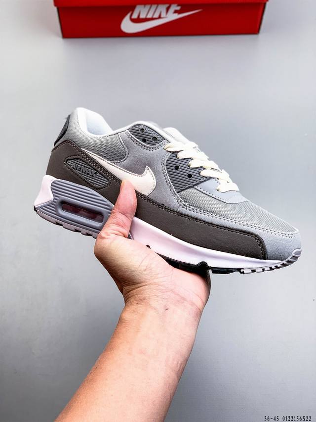耐克 Wmns Nike Air Max 90 Oreo 半掌气垫全皮复古运动休闲慢跑鞋 DDD 0122156S22 DDD