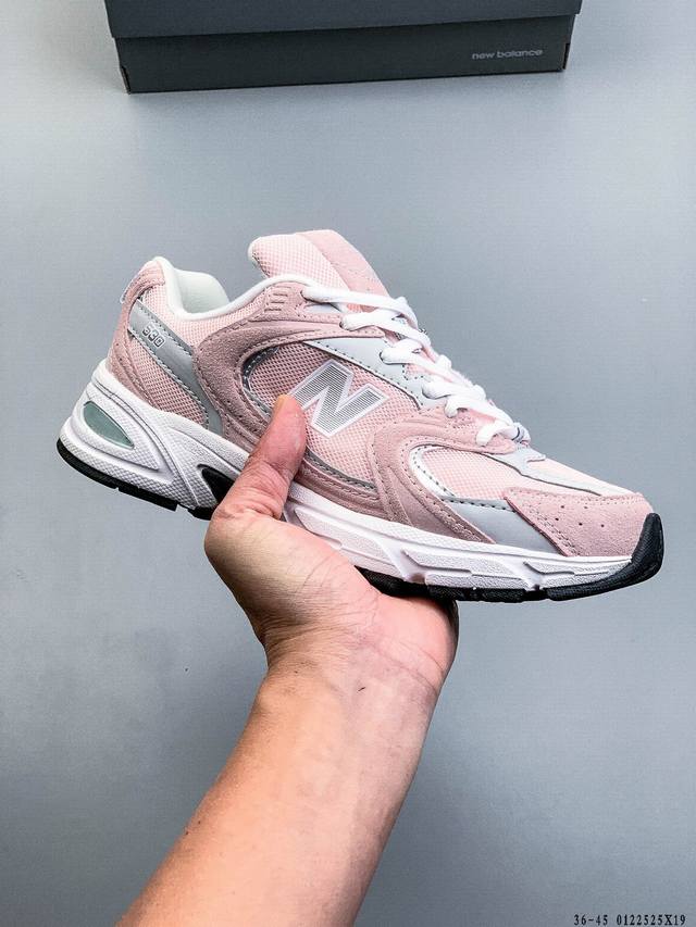 采优用质纤维革+透气网布眼材质材质#独立3层组合底大私模#搭载Abzorb缓中震底。韩流火爆款式# 新款Nb新百伦New Balance Mr530系列古复老爹