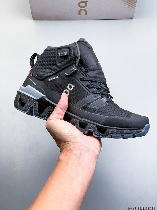 公司级！On昂跑 Cloudsurfer 舒适百搭 简约 耐磨 高帮跑步鞋 DDD Cloudsurfer 鞋身外观的设计灵感源于 On 昂跑的专业竞赛鞋 鞋面