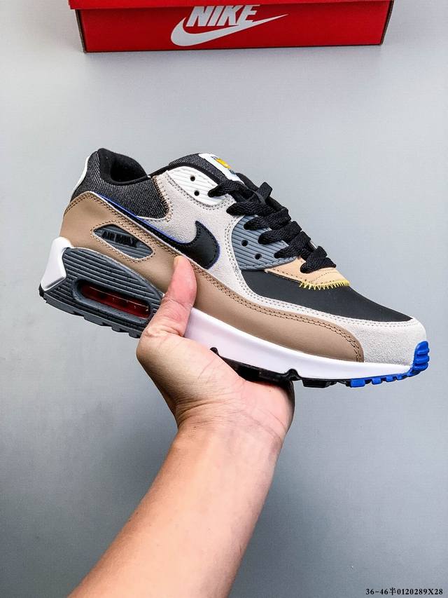 公司级！耐克 Wmns Nike Air Max 90 Oreo 半掌气垫全皮复古运动休闲慢跑鞋 DDD 0120289X28 DDD