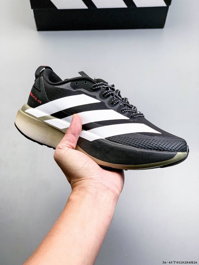 公司级！Adidas Adizero Evo Sl M马拉松飞线贾卡轻质透气休闲运动跑步鞋 DDD 采用双层透气网纱 Flywire动态飞线绑缚鞋面材质 内置Z