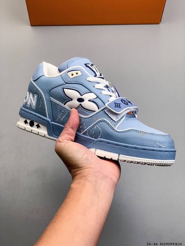 路易威登 Louis Vuitton Lv路易威登板鞋 DDD 乘风破浪的姐姐争先种草款,舒适透明底和百搭性霸屏整个时尚娱乐圈，正品1:1套楦复刻，细节调整完美