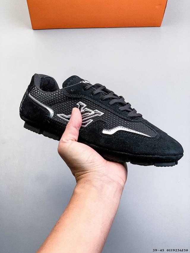 Louis Vuitton Lv Rally 2025Ss 路易新款百搭 德训鞋 DDD 这款 Lv Rally运动鞋将光滑的小牛皮与麂皮相结合，营造出精致的色