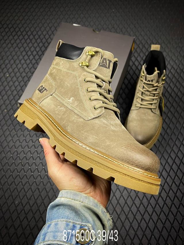 秒杀 C DDD Cat卡特 户外工装轻底中帮休闲大黄靴系列 DDD 广东大厂品质 全新工艺升级 全鞋真牛皮材料 DDD 大底到五金都是代工厂P原材料制作 DD