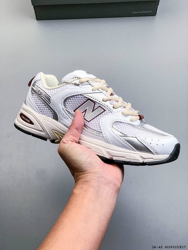 采优用质纤维革+透气网布眼材质材质#独立3层组合底大私模#搭载Abzorb缓中震底。韩流火爆款式# 新款Nb新百伦New Balance Mr530系列古复老爹