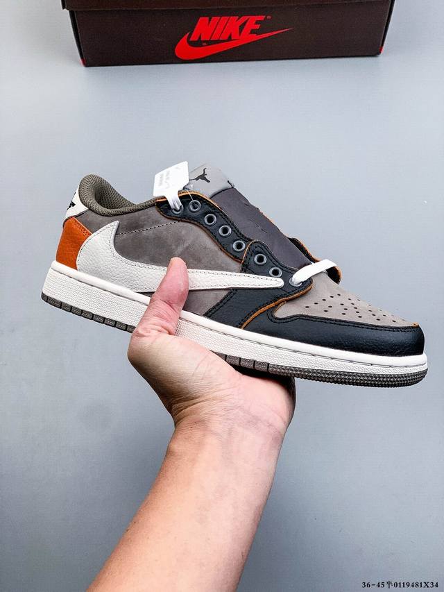 耐克Nike Air Jordan 1 Low Aj1乔1 低帮潮流缓运动休闲板鞋。Aj1 低帮拼接 完美版型真头层牛皮# 内置缓震气垫 原鞋开模 拒绝公底 购