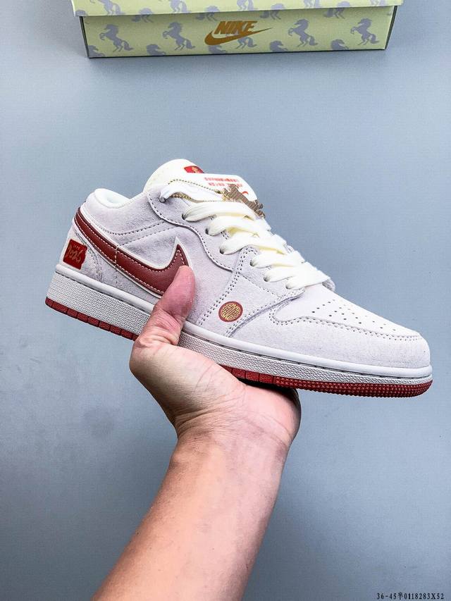 公司级头层！耐克Nike Air Jordan 1 Low Aj1 乔1 低帮潮流运动休闲板鞋。Aj1 低帮拼接 完美版型真头层牛皮# 内置缓震气垫 原鞋开模