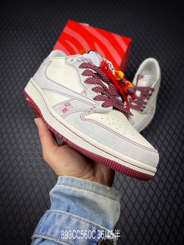 DDD 公司级Nike Air Jordan 1 X Travis Scott Aj1倒勾 乔一倒钩 ‘Diy’定制 耐克 低帮文化篮球鞋 DDD 完美品质出货